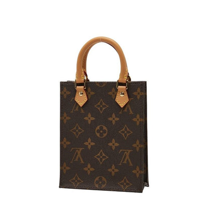 Louis Vuitton Monogram Petite Sac Pla Handbag Shoulder Bag 2way M81295 Brown