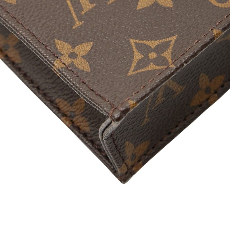 Louis Vuitton Monogram Petite Sac Pla Handbag Shoulder Bag 2way M81295 Brown