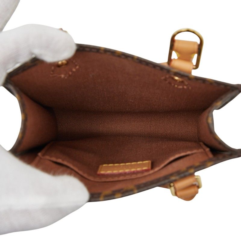 Louis Vuitton Monogram Petite Sac Pla Handbag Shoulder Bag 2way M81295 Brown