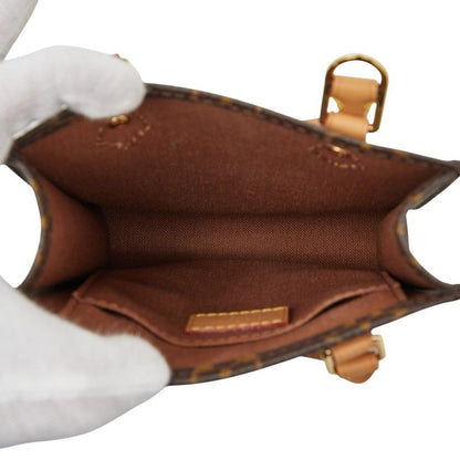 Louis Vuitton Monogram Petite Sac Pla Handbag Shoulder Bag 2way M81295 Brown