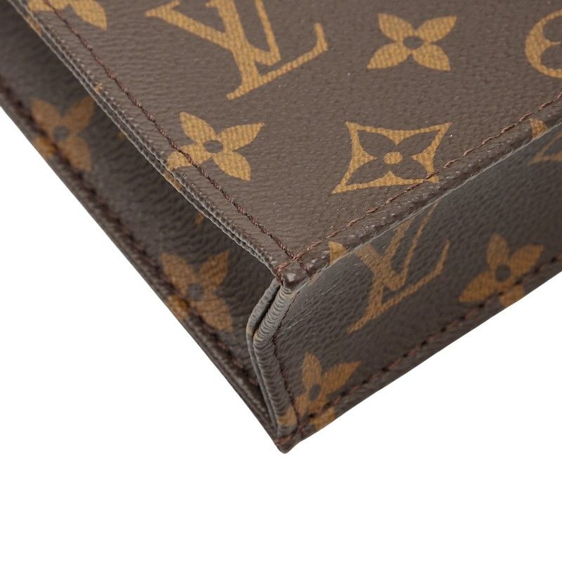Louis Vuitton Monogram Petite Sac Pla Handbag Shoulder Bag 2way M81295 Brown