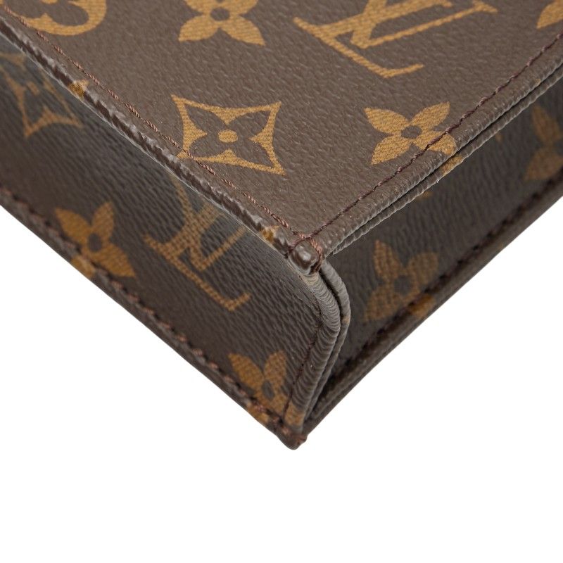 Louis Vuitton Monogram Petite Sac Pla Handbag Shoulder Bag 2way M81295 Brown