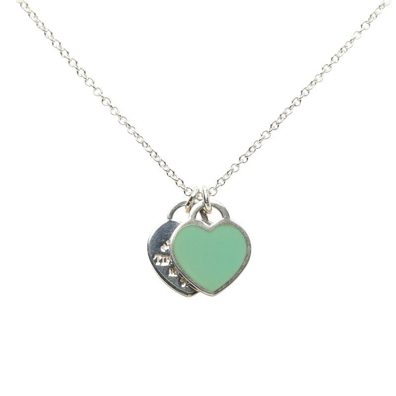Tiffany & Co Return to Tiffany & Co Double Heart Silver Tiffany & Co Blue Sv925