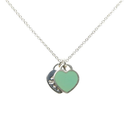 Tiffany & Co Return to Tiffany & Co Double Heart Silver Tiffany & Co Blue Sv925