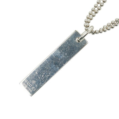 Gucci Plate Necklace Ball Chain Double Chain Sv925 Silver Ladies Gucci