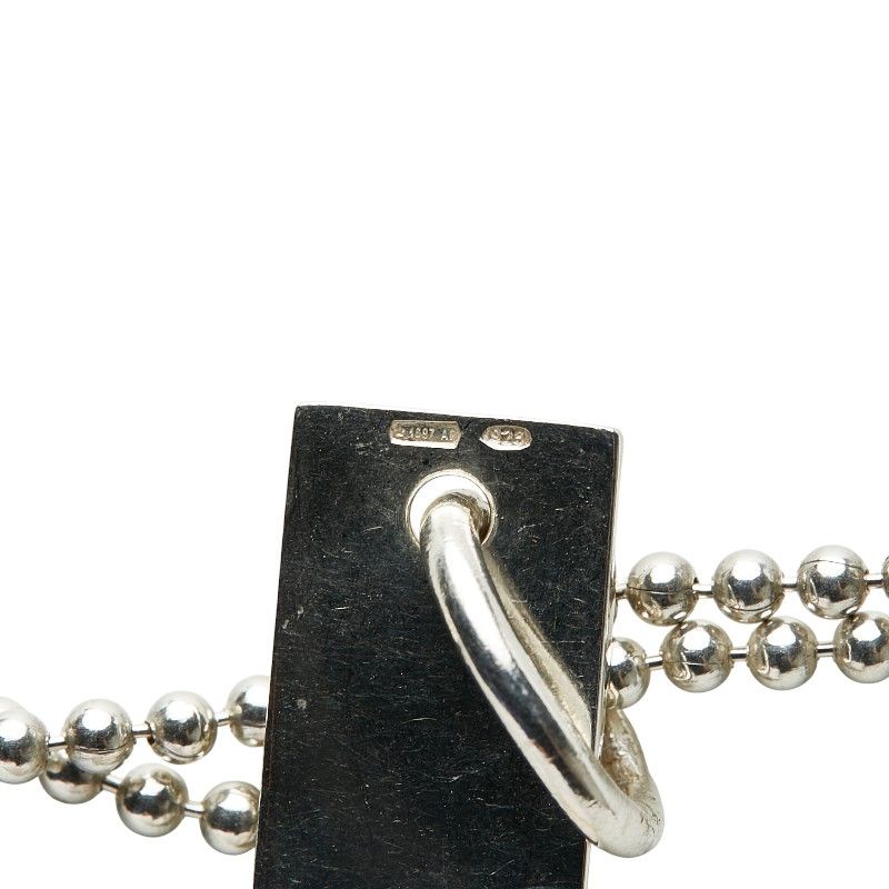 Gucci Plate Necklace Ball Chain Double Chain Sv925 Silver Ladies Gucci