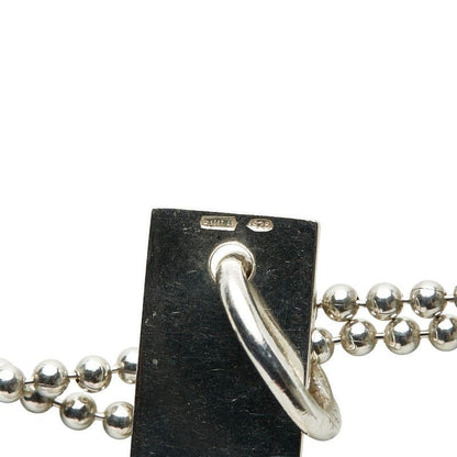 Gucci Plate Necklace Ball Chain Double Chain Sv925 Silver Ladies Gucci