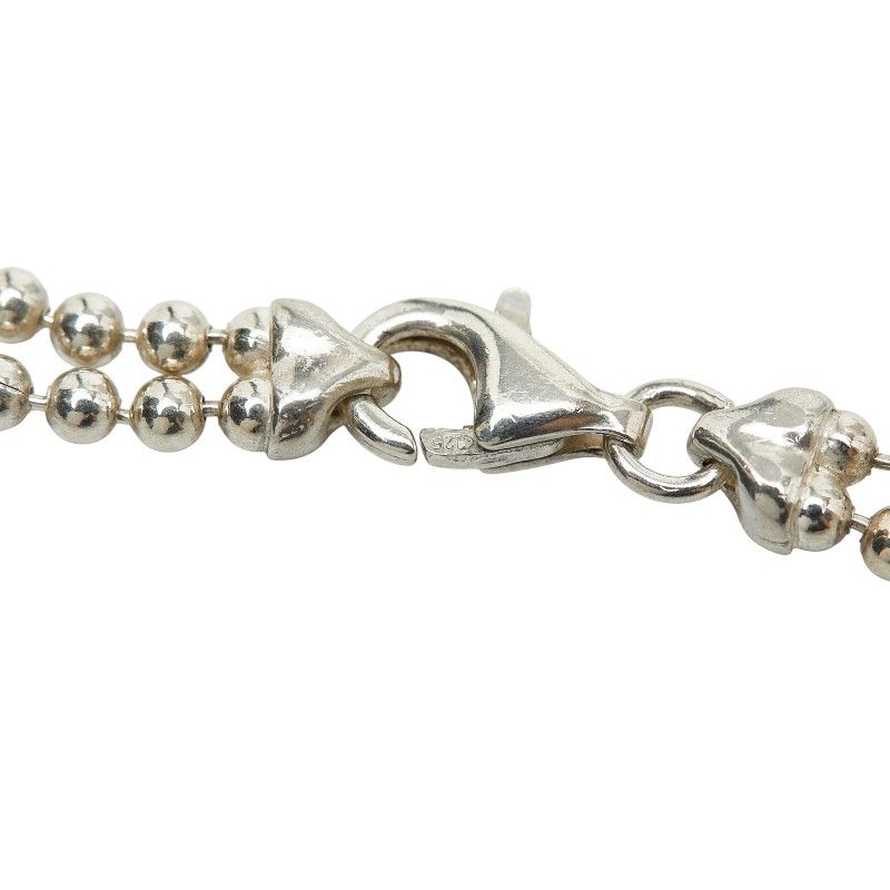 Gucci Plate Necklace Ball Chain Double Chain Sv925 Silver Ladies Gucci