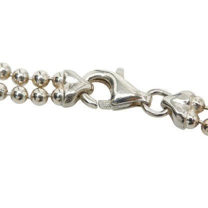 Gucci Plate Necklace Ball Chain Double Chain Sv925 Silver Ladies Gucci