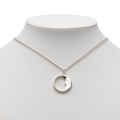Tiffany & Co Man in the Moon Chain Pendant Necklace Sv925 Silver Ladies Tiffany