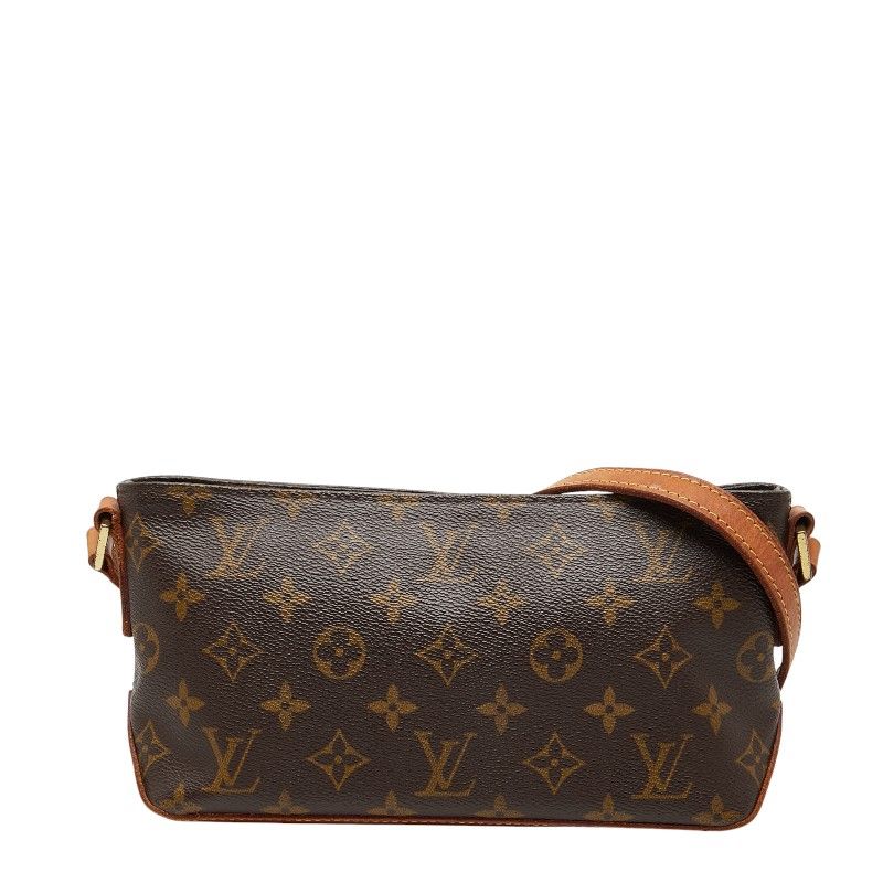 Louis Vuitton Monogram Trotter Crossbody Shoulder Bag M51240 Brown PVC Leather