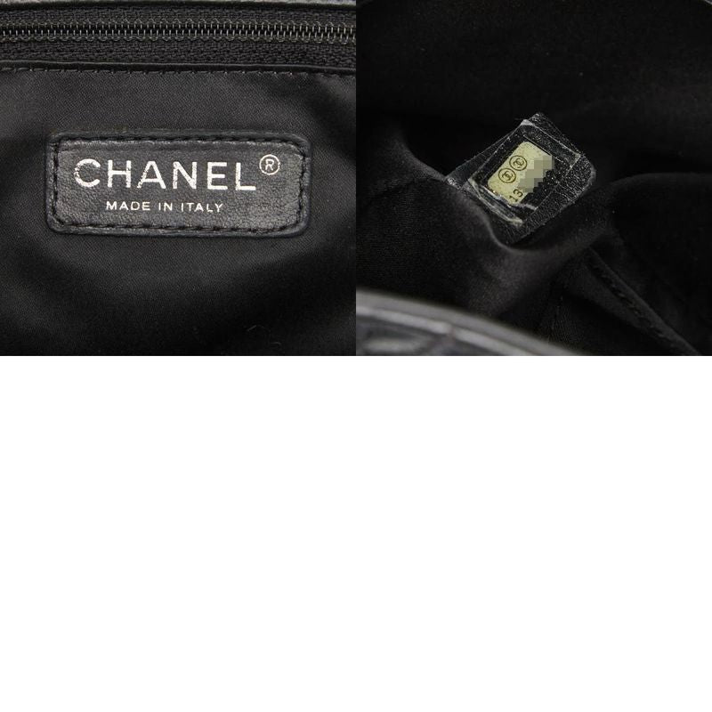 Chanel Coco Mark Gst Chain Tote Shoulder Bag Black Caviar Skin Women Chanel