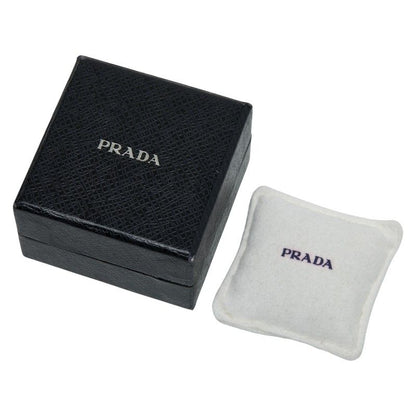 Prada Bear Logo Key Holder Bag Charm Gold Purple Plated Ladies Prada