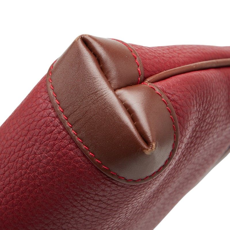 Gucci Crossbody Shoulder Bag 87 007 5553 Red Brown Leather Women's Gucci