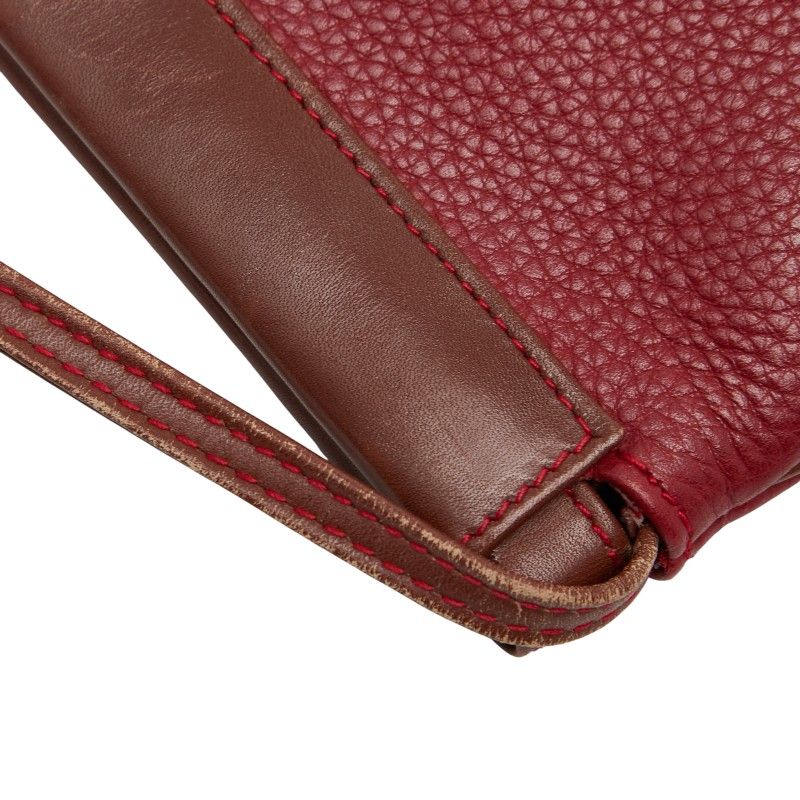 Gucci Crossbody Shoulder Bag 87 007 5553 Red Brown Leather Women's Gucci