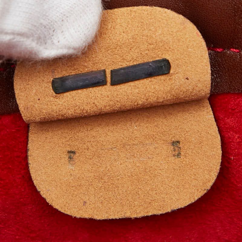 Gucci Crossbody Shoulder Bag 87 007 5553 Red Brown Leather Women's Gucci