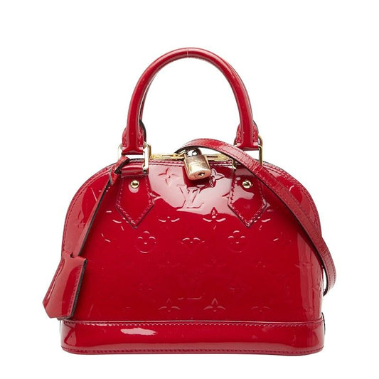 Louis Vuitton Monogram Vernis Alma BB Handbag Shoulder Bag 2way M91606 Pomme