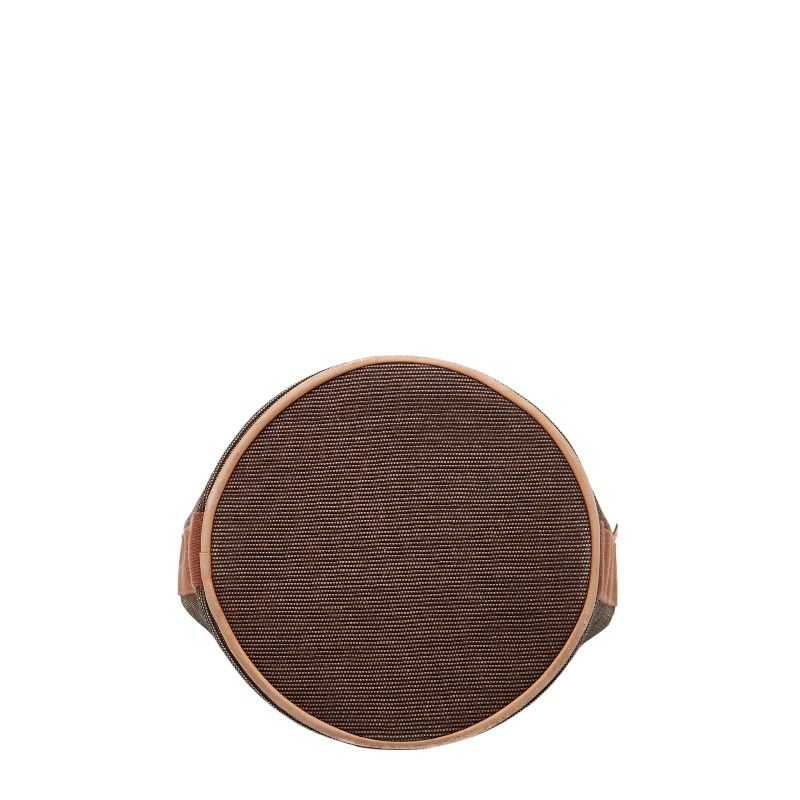 Hermes Saxo MM Brown Canvas Leather Women Hermes