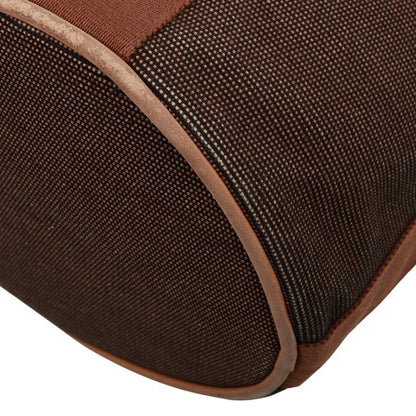 Hermes Saxo MM Brown Canvas Leather Women Hermes