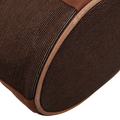 Hermes Saxo MM Brown Canvas Leather Women Hermes