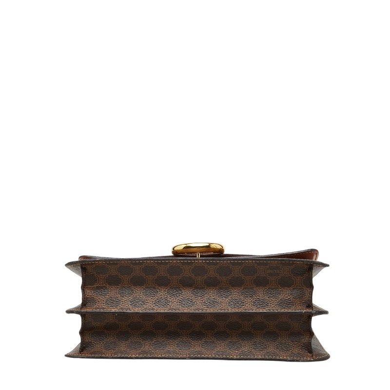 Celine Macadam Brown PVC Leather Women's Celine