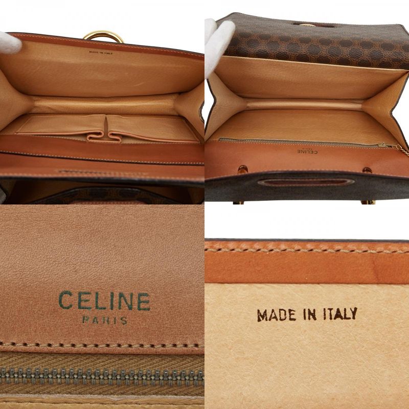 Celine Macadam Brown PVC Leather Women's Celine