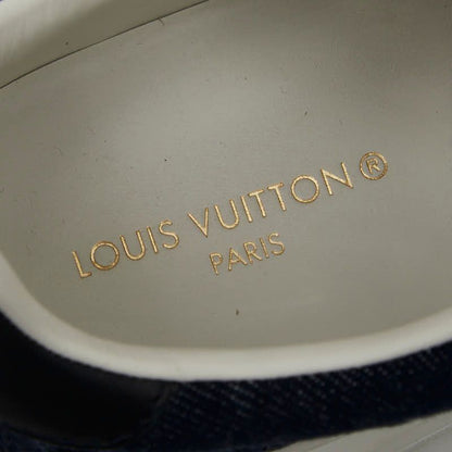 Louis Vuitton Monogram Denim Time Out Line Sneakers Size:38 Vl0242 Navy White