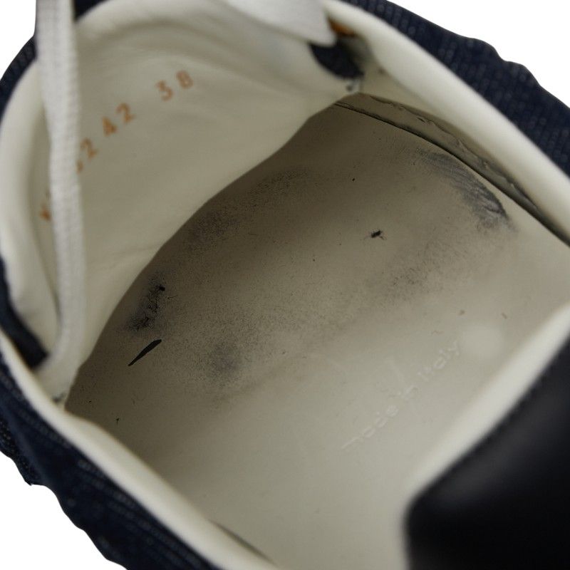 Louis Vuitton Monogram Denim Time Out Line Sneakers Size:38 Vl0242 Navy White