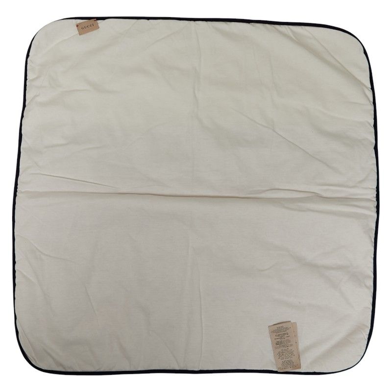 Gucci GG Logo Blanket Lap Blanket 681367 White Multicolor Wool Polyester