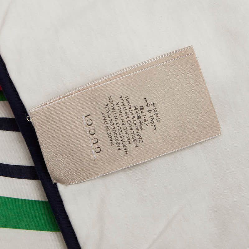 Gucci GG Logo Blanket Lap Blanket 681367 White Multicolor Wool Polyester