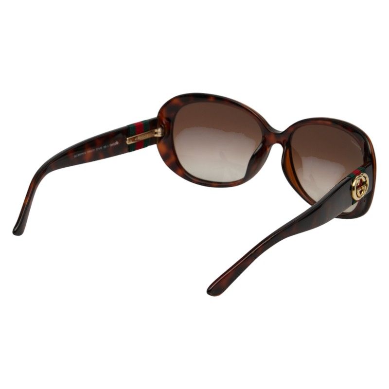 Gucci Interlocking G Sherry Line Asian Fit GG 3660 K S Brown Plastic Ladies