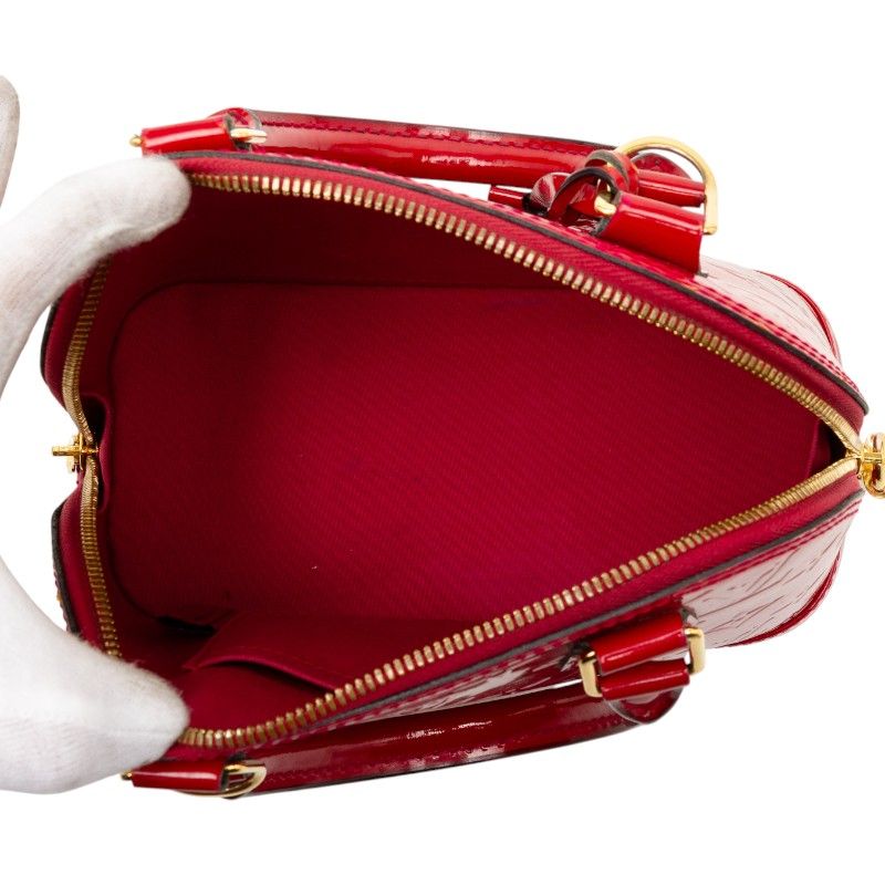 Louis Vuitton Monogram Vernis Alma BB Handbag Shoulder Bag 2way M91606 Pomme
