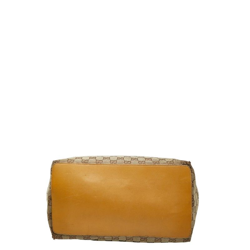 Gucci GG Canvas 002 1097 Beige Brown Canvas Leather Women's Gucci