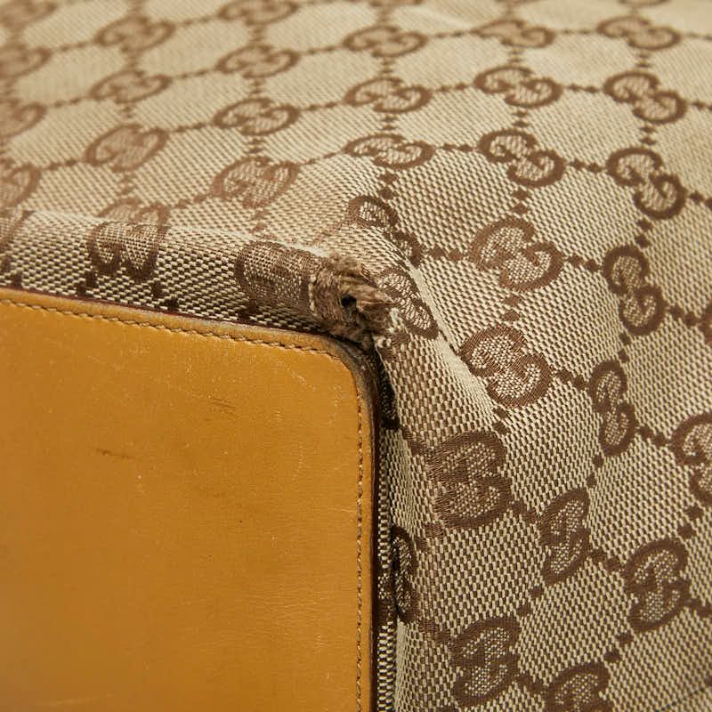 Gucci GG Canvas 002 1097 Beige Brown Canvas Leather Women's Gucci