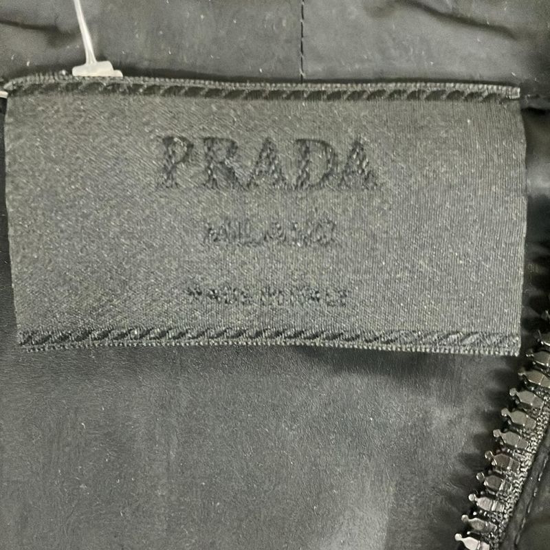 Prada Blouson Size 40 M Women Black Long Sleeves Zip Up Spring Fall