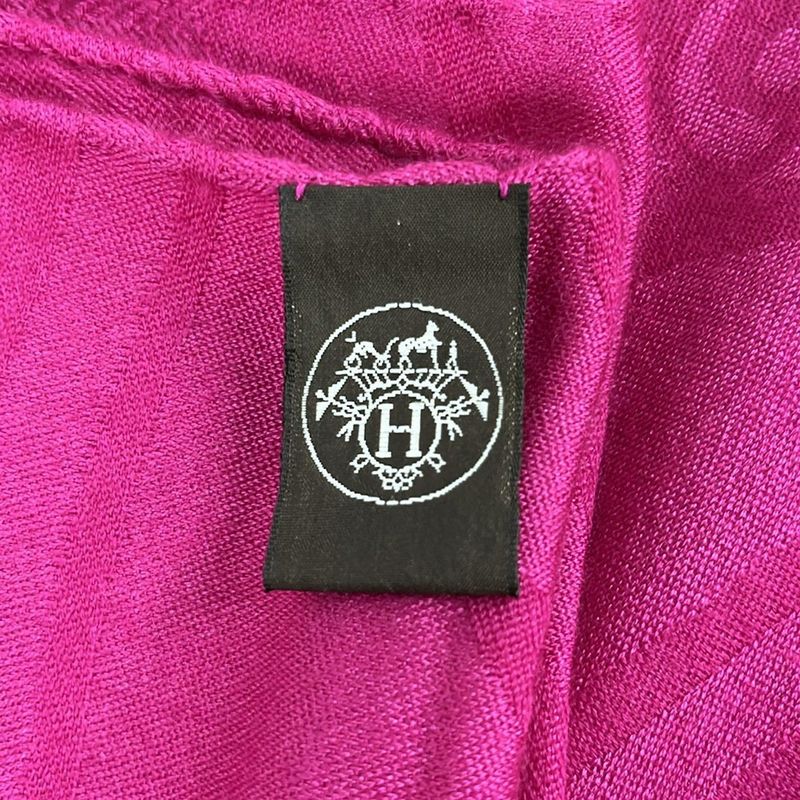 Hermes Shawl Pink New Livris Cashmere Silk