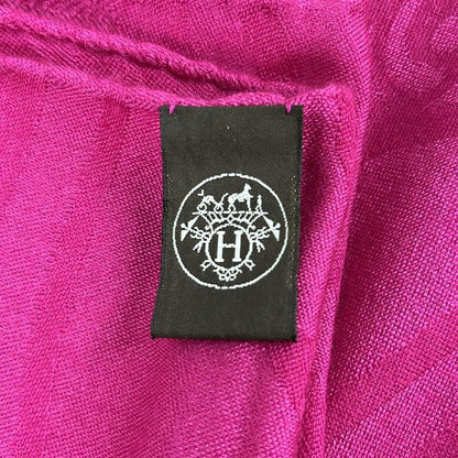 Hermes Shawl Pink New Livris Cashmere Silk