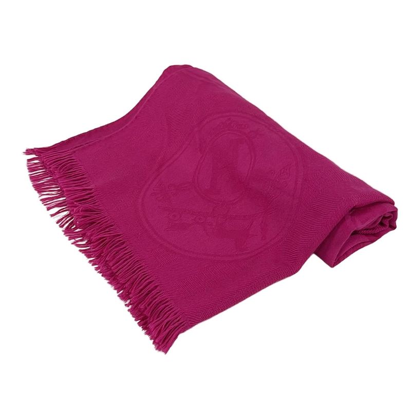 Hermes Shawl Pink New Livris Cashmere Silk