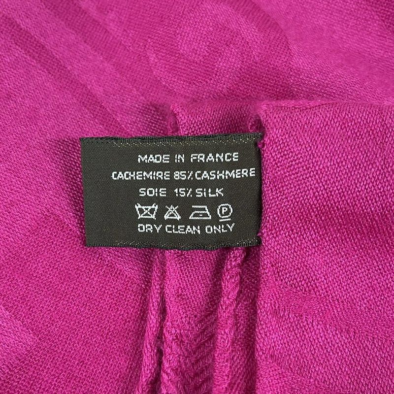 Hermes Shawl Pink New Livris Cashmere Silk