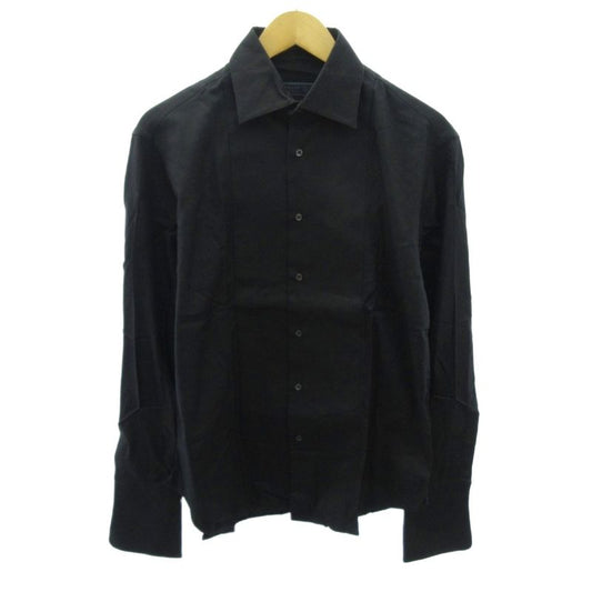 Prada Excellent Condition Vintage Dress Shirt None Fabric Long Sleeves 38 Black