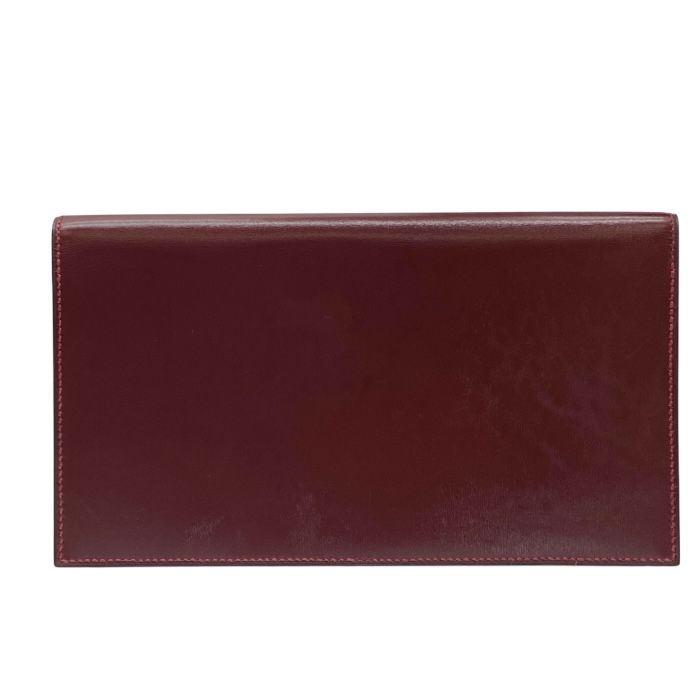 Hermes Bifold Card Case Pass Case Business Card Holder Billfold Box Calf