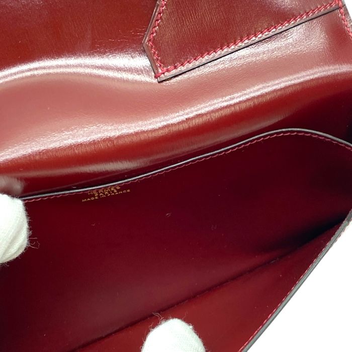 Hermes Bifold Card Case Pass Case Business Card Holder Billfold Box Calf