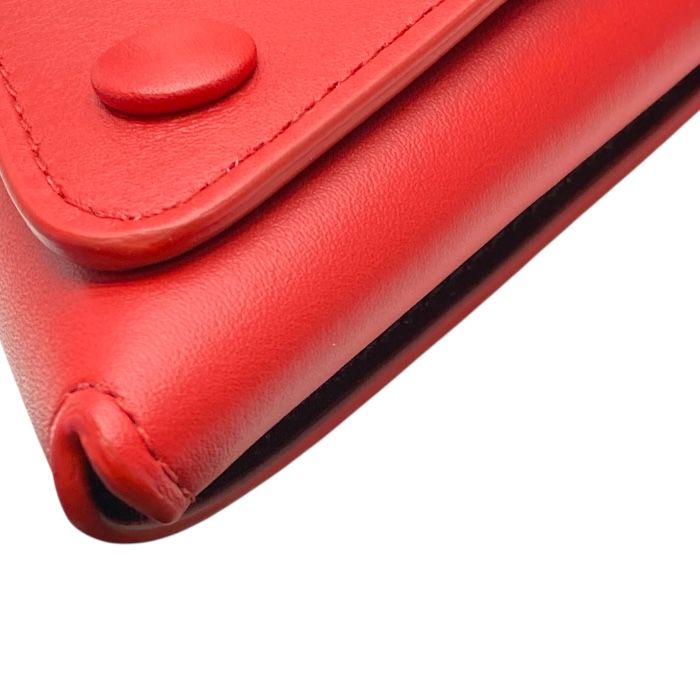 Bottega Veneta Triangle Pouch Coin Case Leather Red 651441 Bottega Veneta