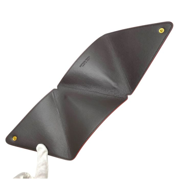 Bottega Veneta Triangle Pouch Coin Case Leather Red 651441 Bottega Veneta