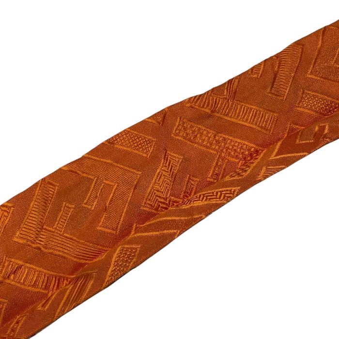 Fendi Lappy Scarf Twirly Scarf Ribbon Scarf Ff Logo Reversible Multi Orange