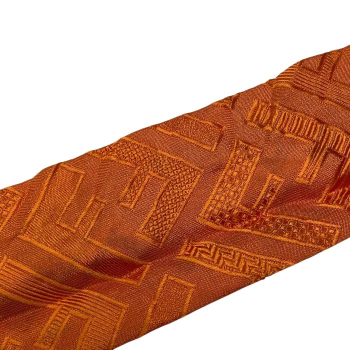 Fendi Lappy Scarf Twirly Scarf Ribbon Scarf Ff Logo Reversible Multi Orange