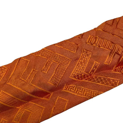 Fendi Lappy Scarf Twirly Scarf Ribbon Scarf Ff Logo Reversible Multi Orange