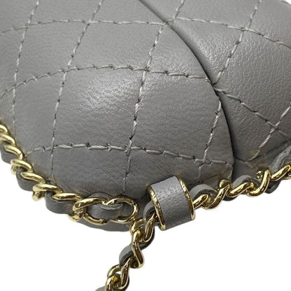 Chanel Airpods Case Airpods Case Matelasse Chain Charm Lambskin Coco Mark Grey