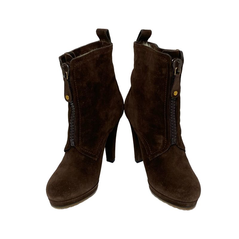Gucci Short Boots 35 C Women 203013 Dark Brown Mouton