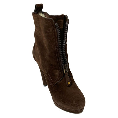 Gucci Short Boots 35 C Women 203013 Dark Brown Mouton